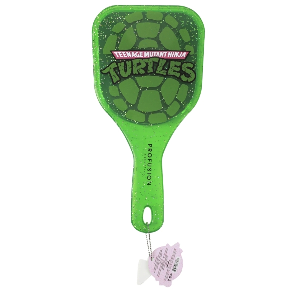 Profusion Teenage Mutant Ninja Turtles Green Glitter Handheld Mirror Pizza Charm